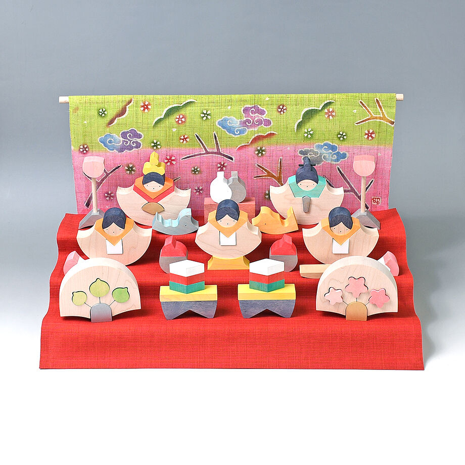 小黒三郎KH188S銀杏雛三段飾り・特製垂れ幕【桜】《sale》 | krtek