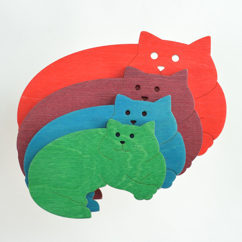 ジョージラックパズル・ステップパズル・ねこ | krtek select toys