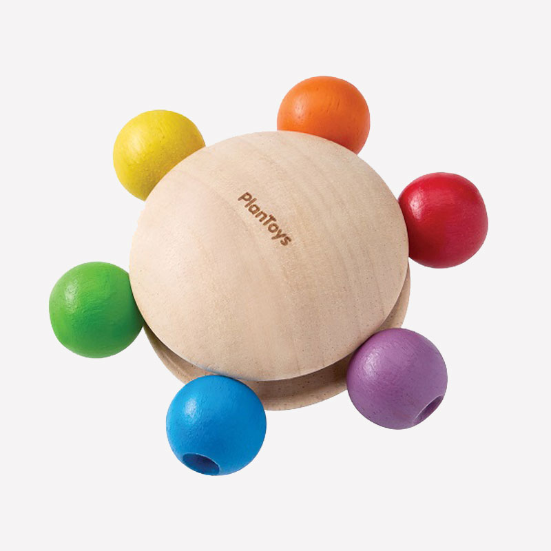 プラントイ カラフルボール：木玉を引っ張って遊びます | krtek select