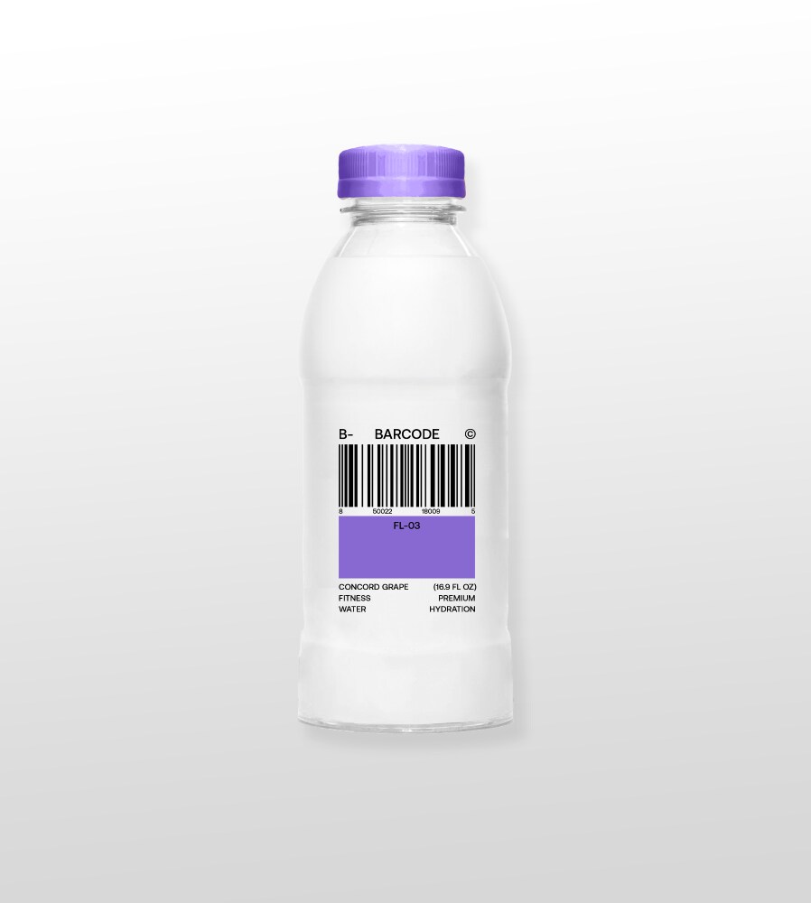Barcode Concord Grape Fitness Water Sports Drink Bottle, 16.9 fl