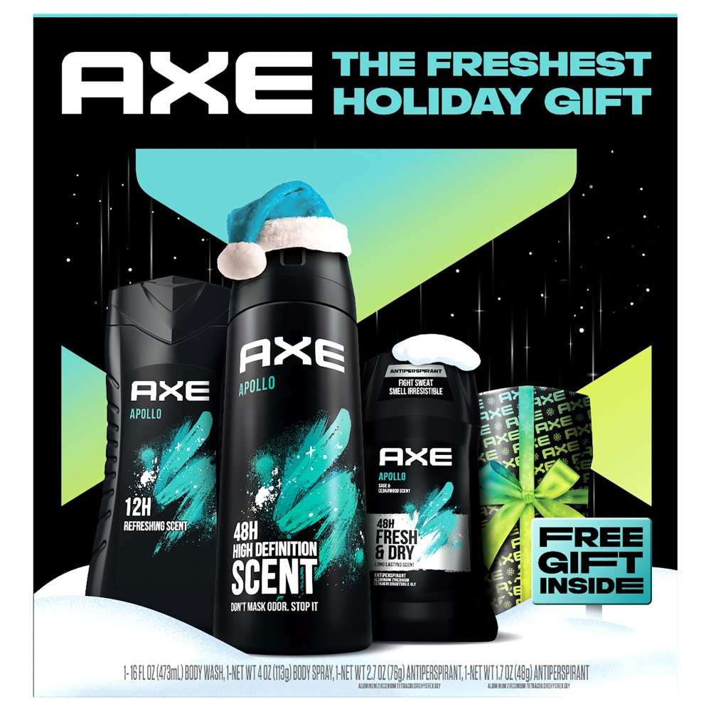 AXE Freshest Holiday Gift Set: Body Wash, Body Spray