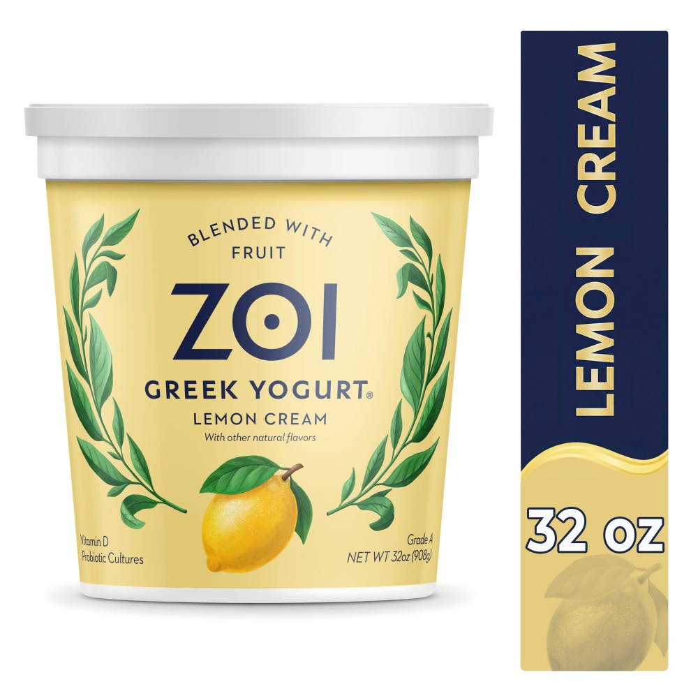 Zoi Greek Lemon Cream Yogurt, 32 oz - Fred Meyer