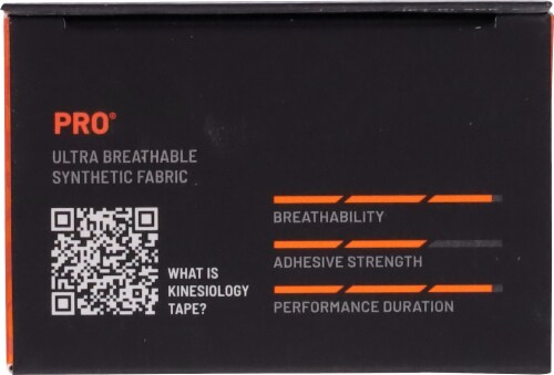 KT Tape® Pro® Jet Black Precut Elastic Sports Tape Strips, 20 ct