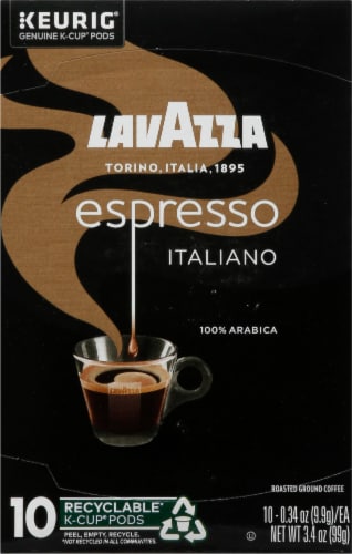 LavAzza Espresso Italiano Medium Roast K-Cup Coffee Pods, 10 ct