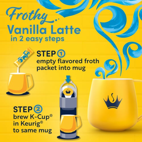 Gevalia Frothy 2-Step Vanilla Latte Espresso Coffee K-Cup® Pods