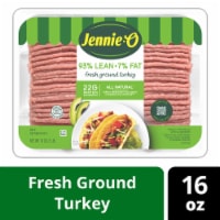 JENNIE-O All Natural* 93% Lean/7% Fat Fresh Ground Turkey, NET WT