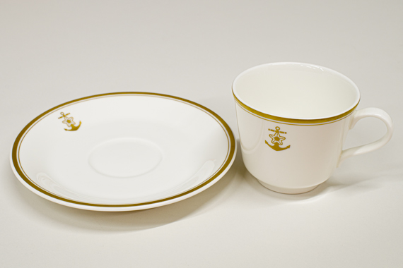 桜錨カップ＆ソーサー・ティースプーンセット」帝国海軍と海上自衛隊の