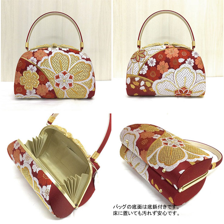 草履バッグセット Mサイズ 赤 金 桜 振袖 l510005455-1 - きもの館【久