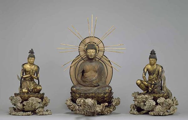 阿弥陀三尊来迎像（あみださんぞんらいごうぞう） - 博物館