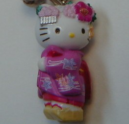 京都限定 舞妓 キティ 根付け