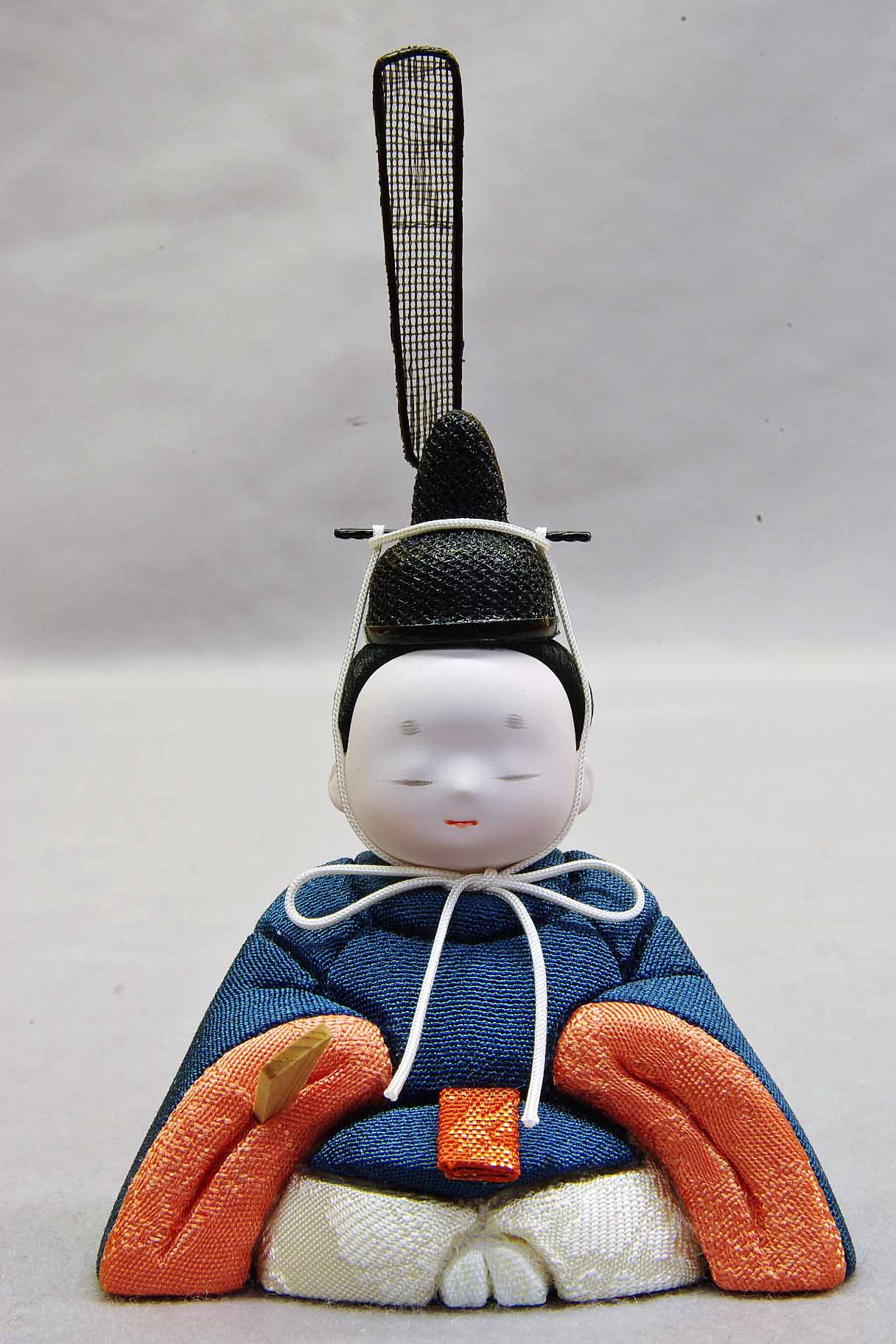 幸一光作 雛人形 とのとひめ 木目込 田中彌オリジナル正絹衣装 紺柄（殿）