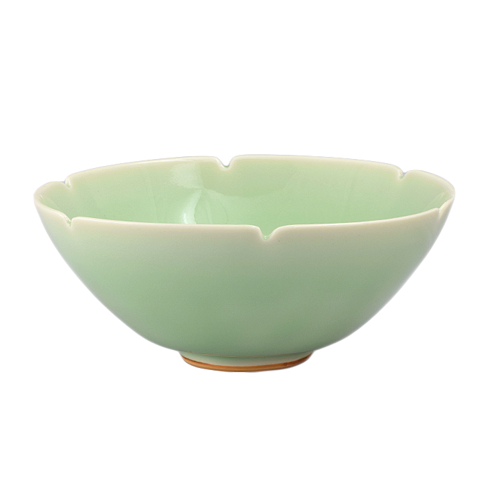 茶碗 青磁 馬蝗絆写 佑山作