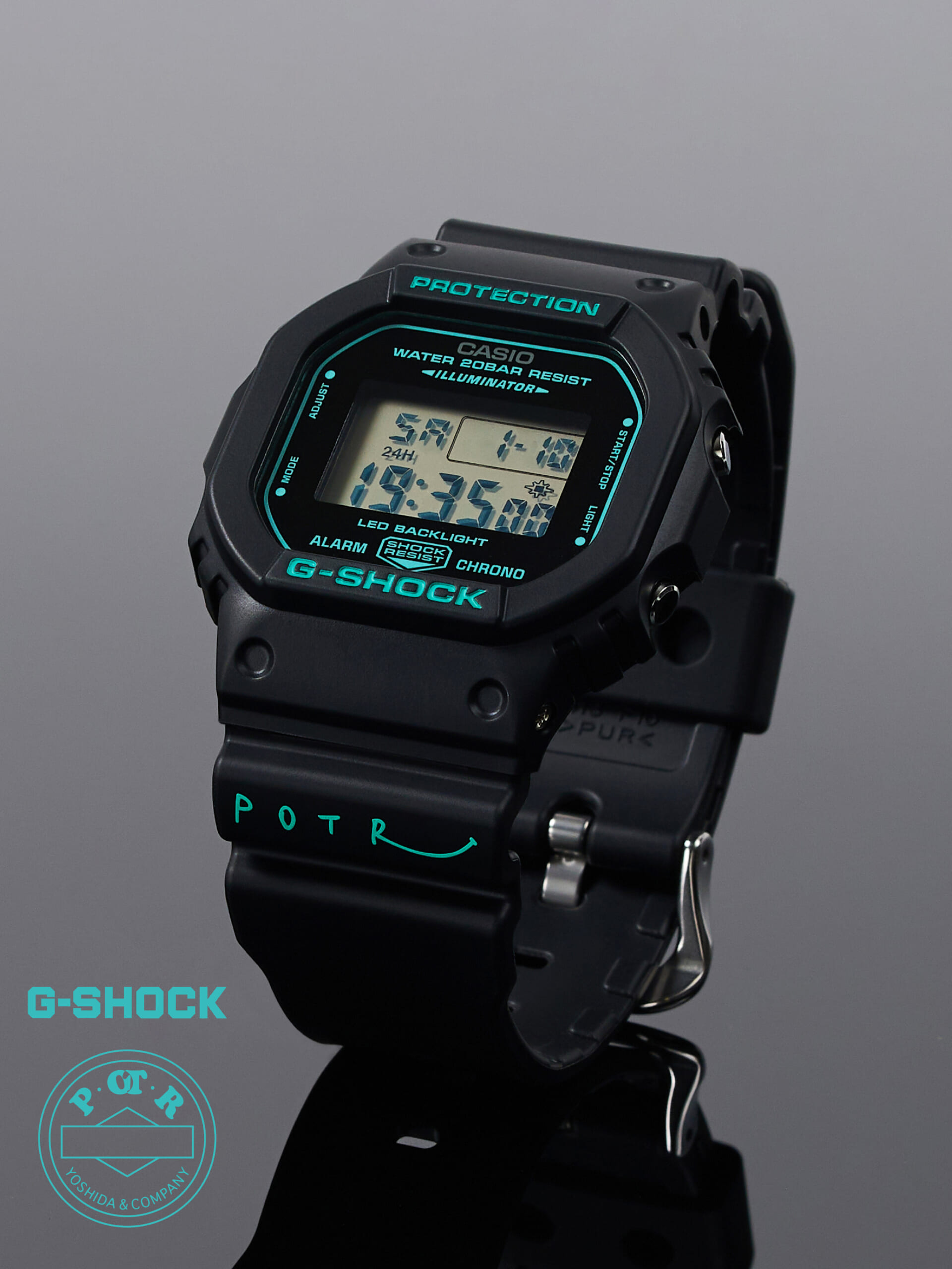 G-SHOCK × POTRが登場。ブラックボディにターコイズブルーが映える