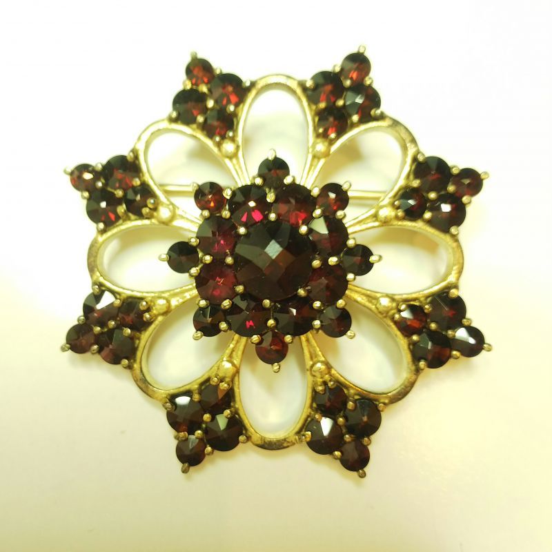 チェコガーネット ブローチ #5209 - へスキーデン Hezky den