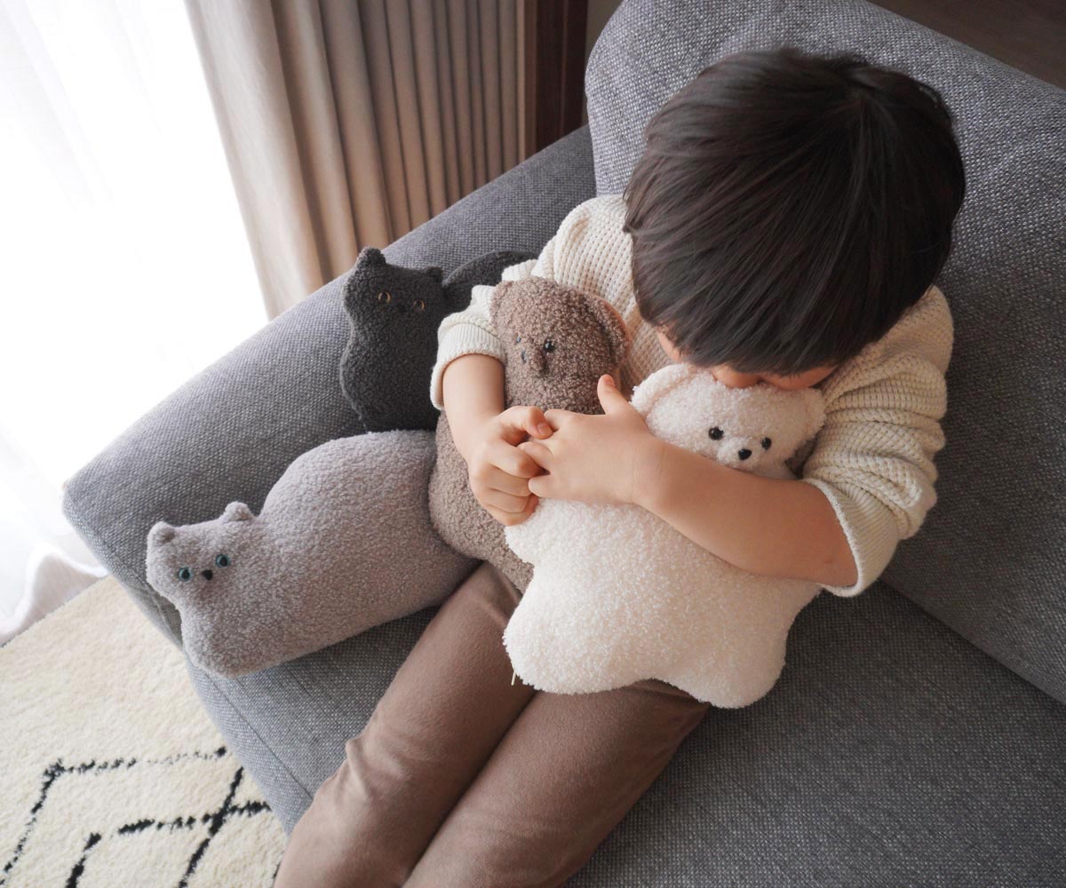 テディ＆キティクールピロー｜HEMING'S-ヘミングス-tente,etoffe