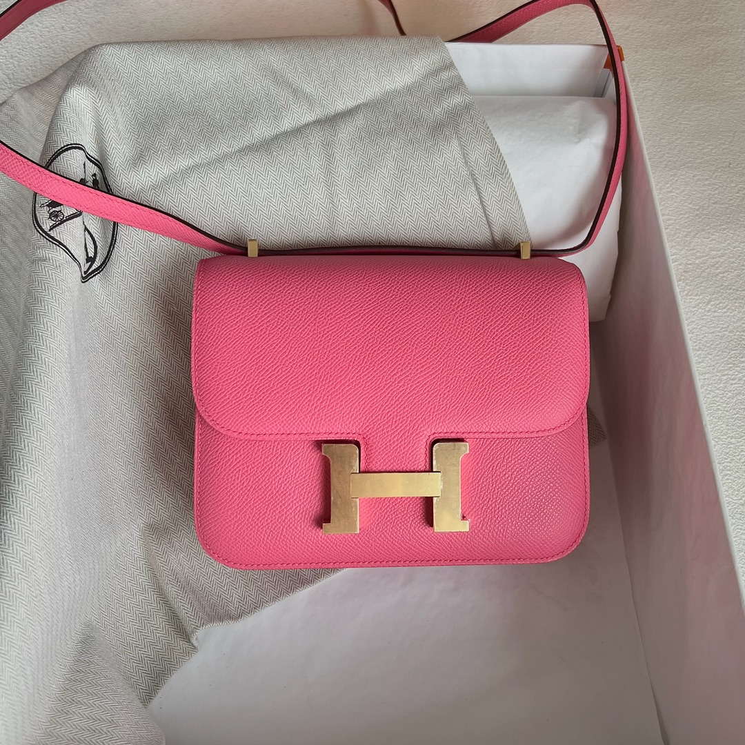 エルメス定価 HERMES コンスタンスミニ ローズアザレ ヴォーエプソン