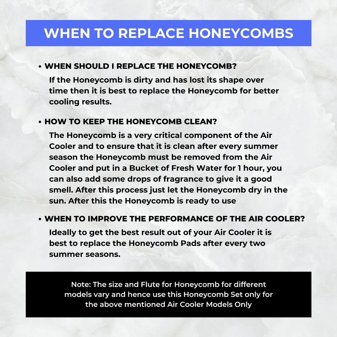 HAVAI Honeycomb Pad - Set of 3 - for Symphony Sumo XL 75 Litre Desert