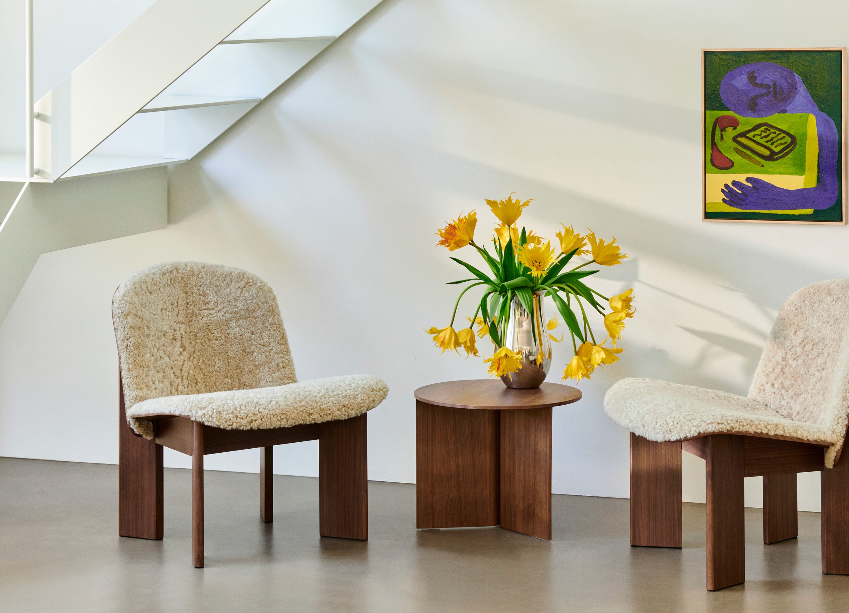 SLIT TABLE WOOD ROUND / Φ45 x H35.5 cm - テーブル | 【公式】HAY