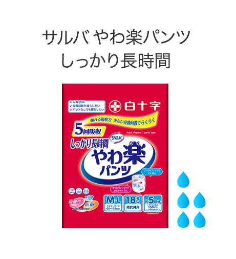 サルバ 紙パンツ用やわ楽パッド 2回吸収／4回吸収 | 製品ラインナップ