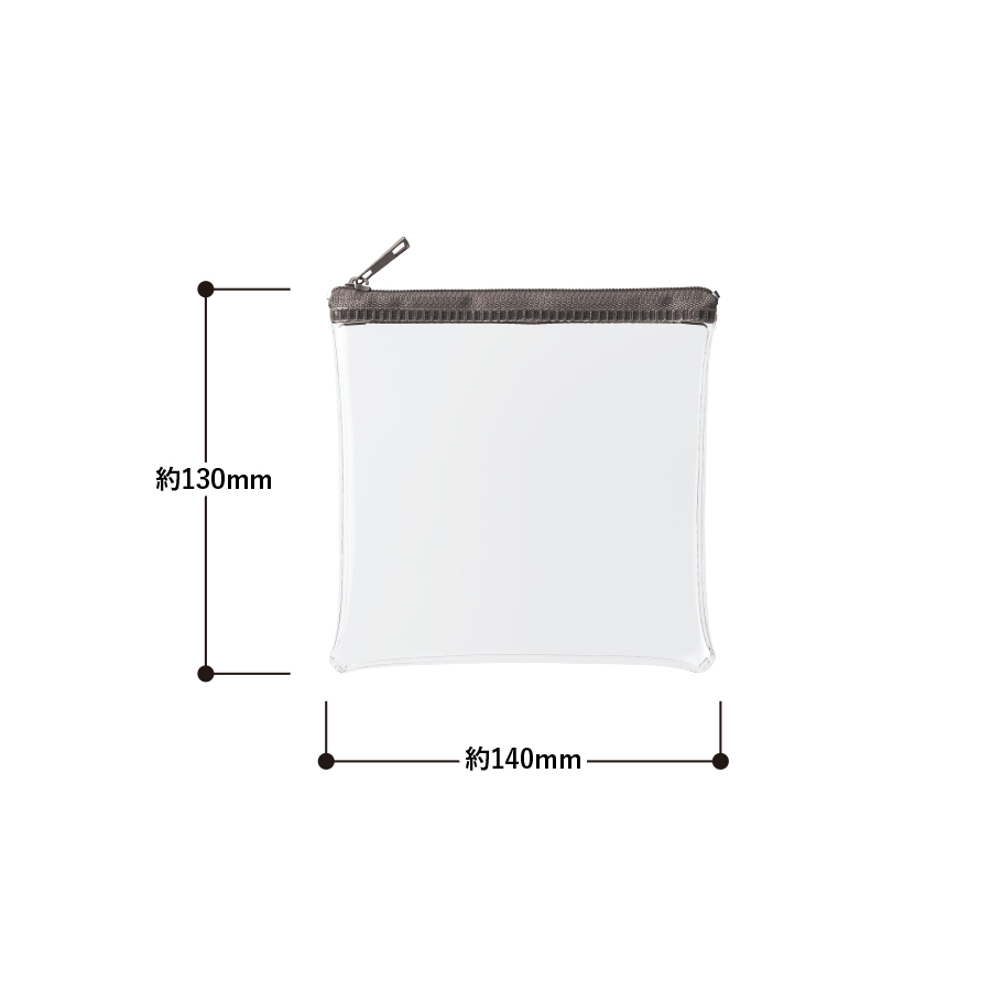 カラーファスナークリアポーチ(S)【最安値187円】｜ノベルティ・記念品