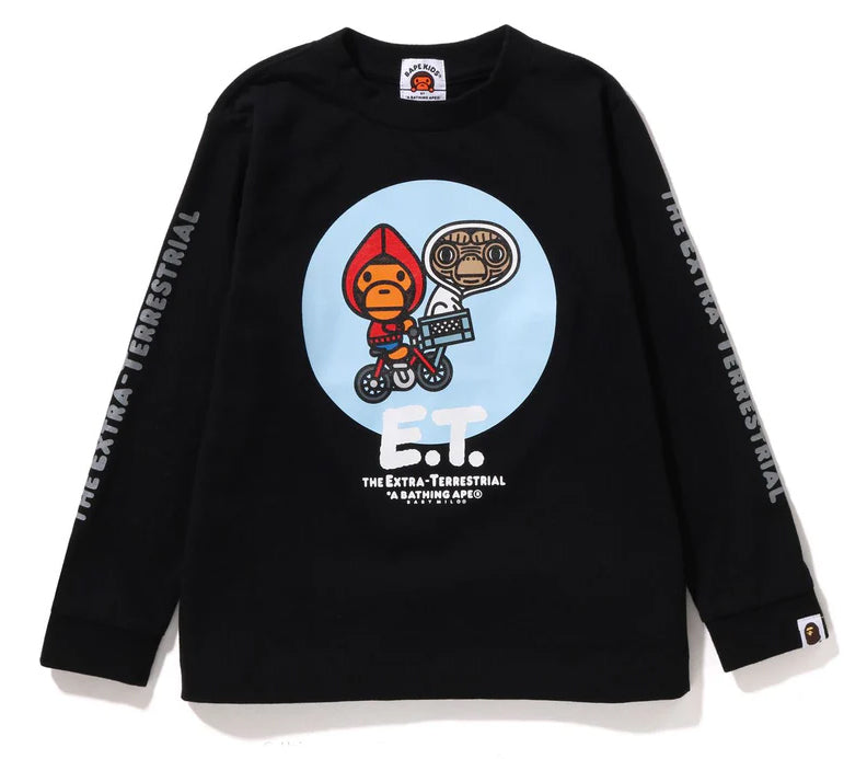 A BATHING APE BAPE KIDS BAPE X E.T. BABY MILO L/S TEE