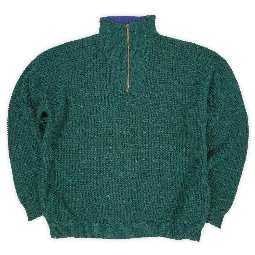 90's ALPS ハーフジップ ウールニット 