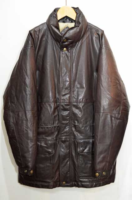 80-90's Eddie Bauer レザーダウンジャケット “黒タグ” - used&vintage
