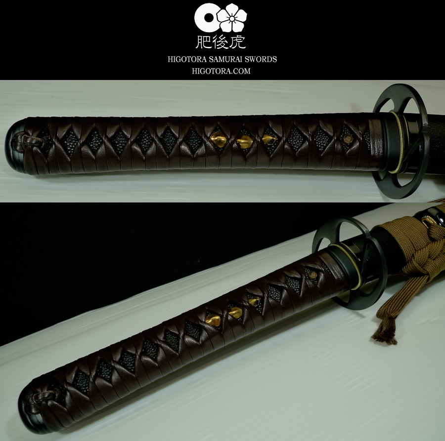 P930 ​【迫力】模造刀 居合刀 大小2本セット 黒石目 樋入り コスプレ