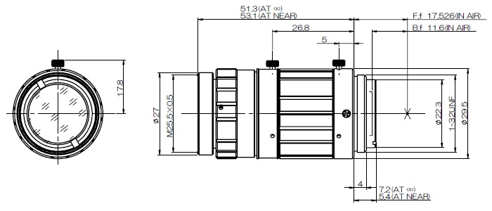 HF12XA-5M FUJINON製2/3型5メガピクセル対応マシンビジョンレンズ f