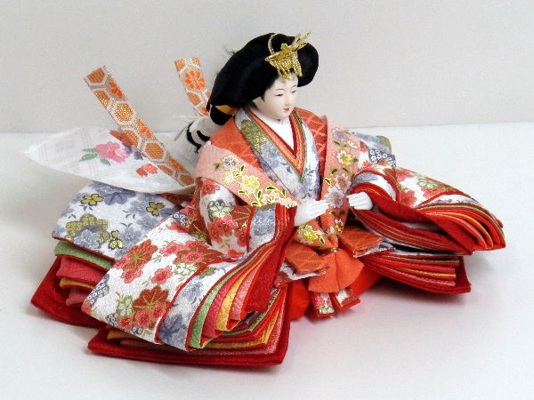 清楚な印象の桜柄衣装のコンパクト雛人形ピンク桜飾りの通販～選ばれる