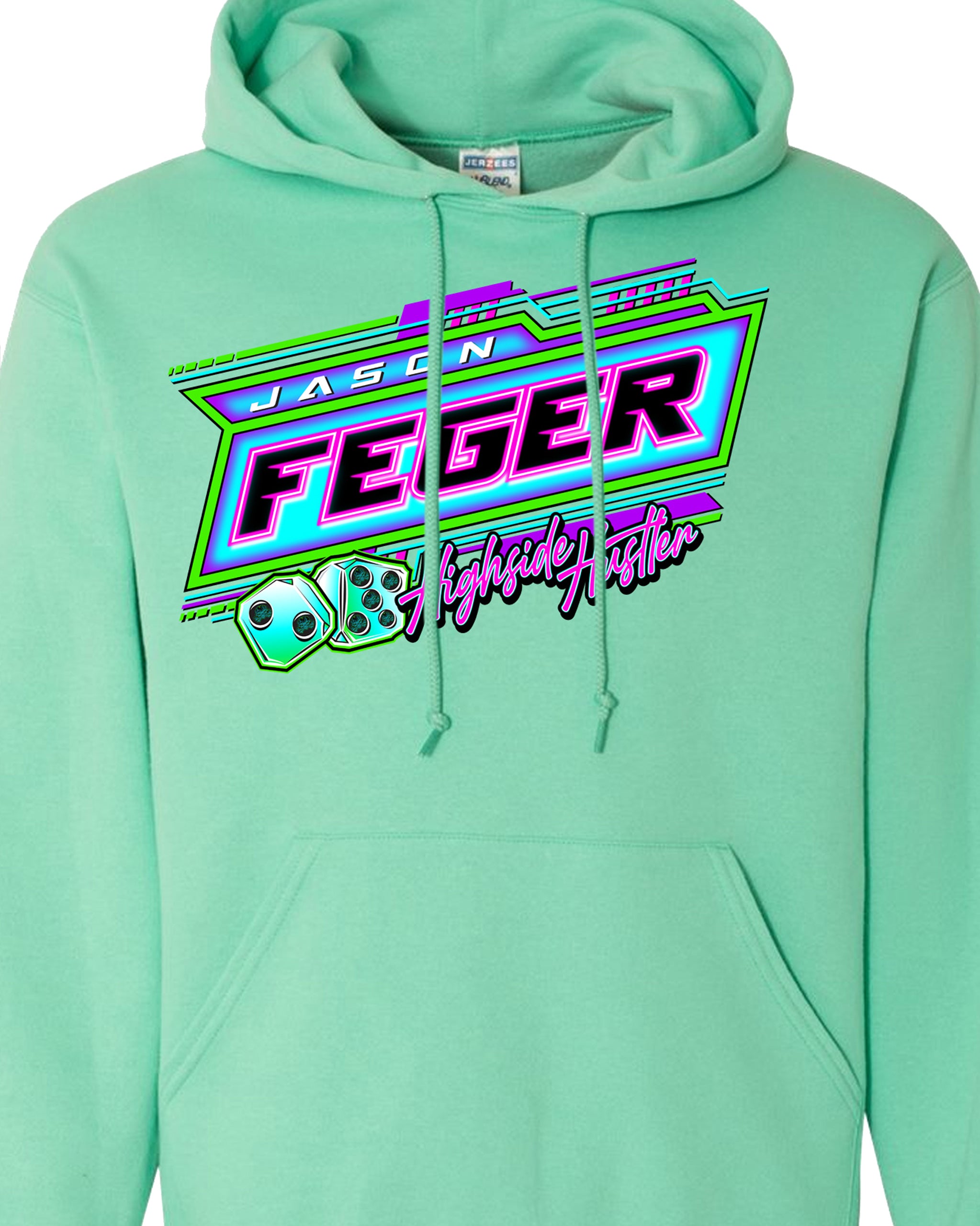 Jason Feger Vulgar Display of Power Dirt Late Model Hoodie