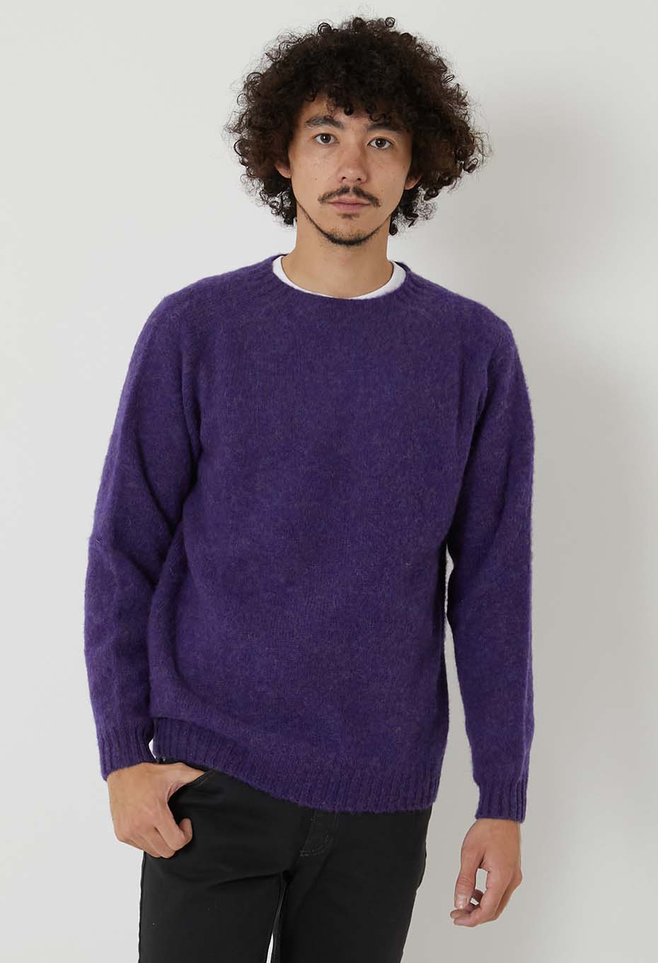 Harley シャギーブラッシュド スーパーソフト ルーズフィット クルー