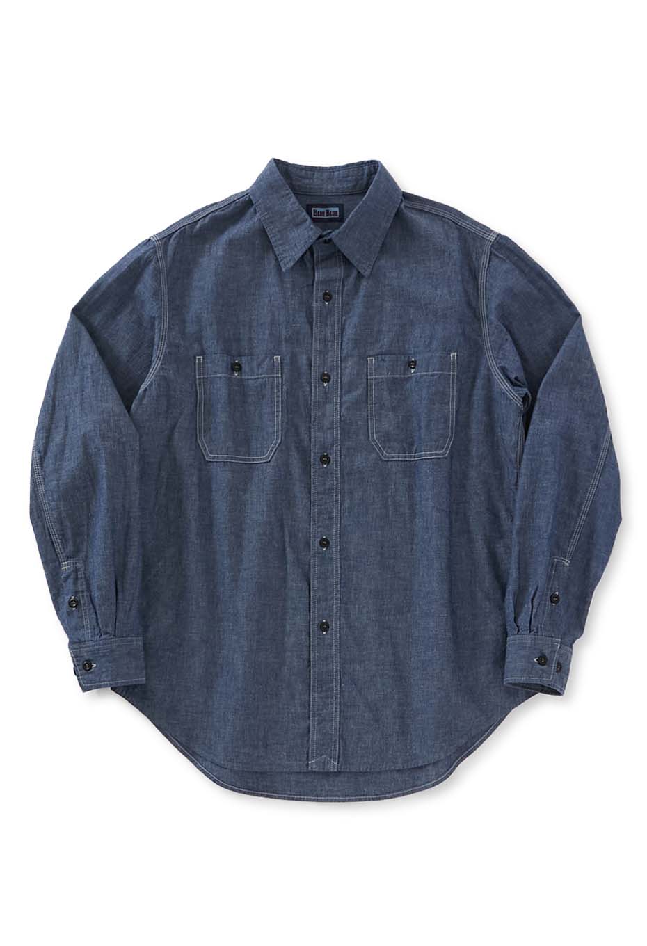 オリジナルシャンブレー 2ポケット ワークシャツ | BLUE BLUE
