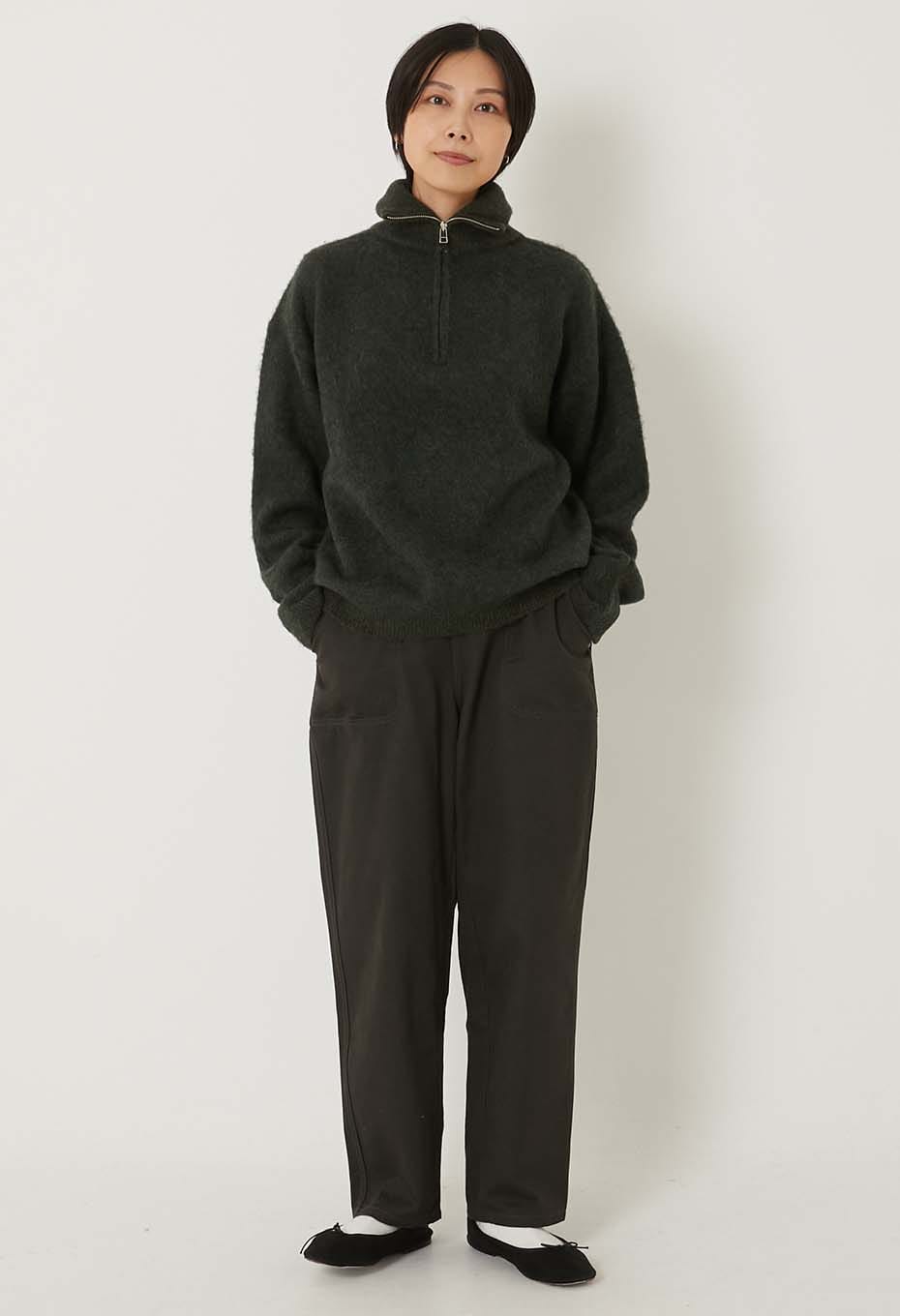 バイカラーモヘア ハーフジップ プルオーバー | HOLLYWOOD RANCH