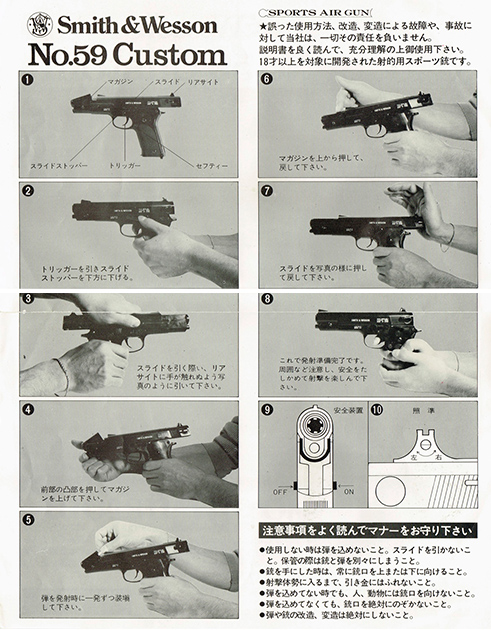 マルゼン S&W モデル No.59 カスタム ビンテージ エアガン レビュー