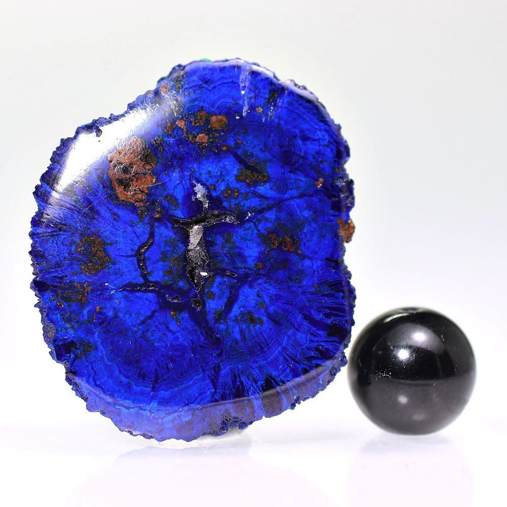 特別価格/モロッコ産]アズライト磨き原石/片面磨き - 埼玉県吉川市の