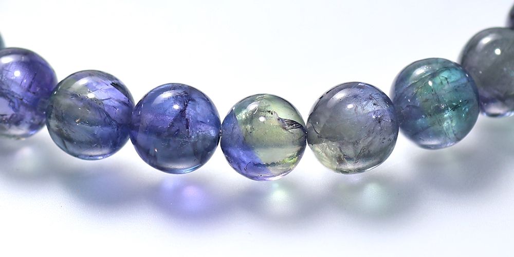 最高品質]バイカラータンザナイトブレスレット（約8.5mm玉） - 埼玉県