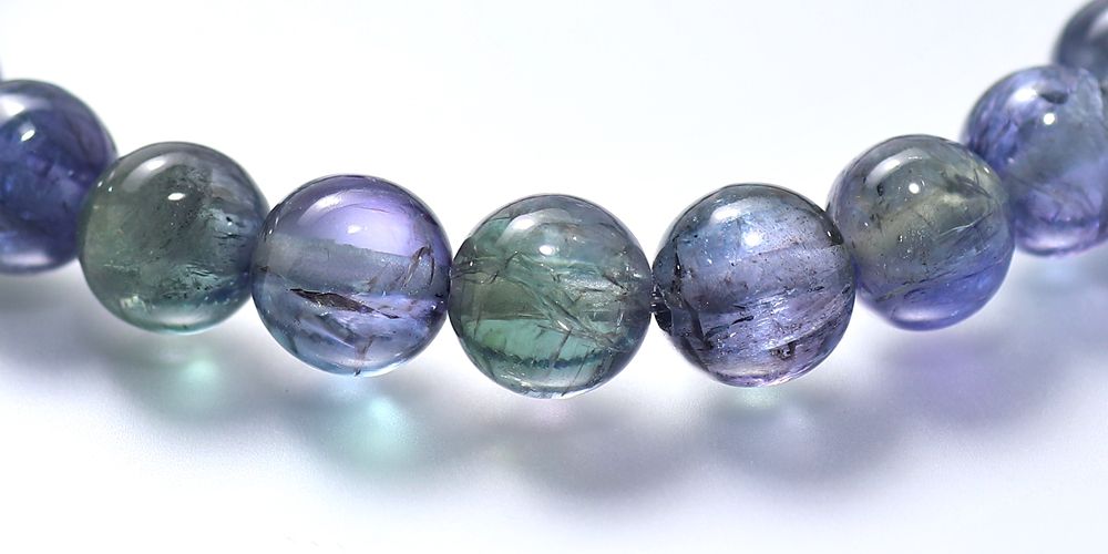 最高品質]バイカラータンザナイトブレスレット（約8.5mm玉） - 埼玉県