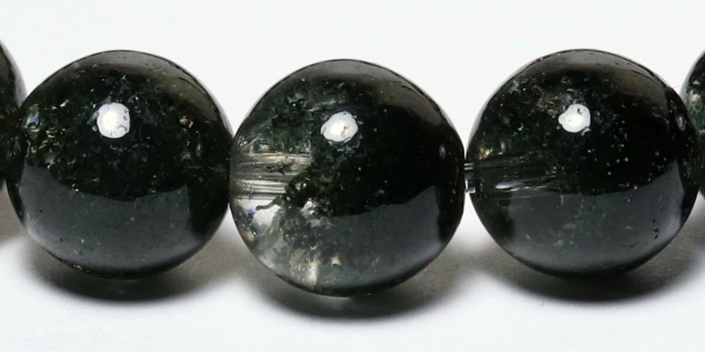 高品質++]ディープグリーンガーデンクォーツブレスレット/庭園水晶