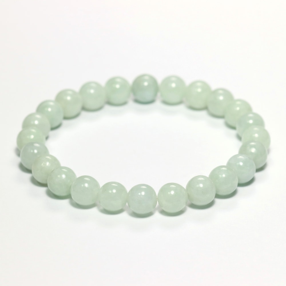 セミオーダー]ミャンマー産本翡翠ブレスレット（約8mm玉） - 埼玉県