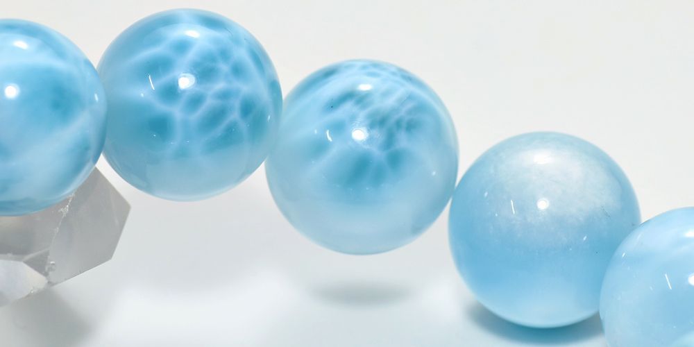 特別価格/高品質]ラリマー大玉ブレスレット（約19.5mm玉） - 埼玉県