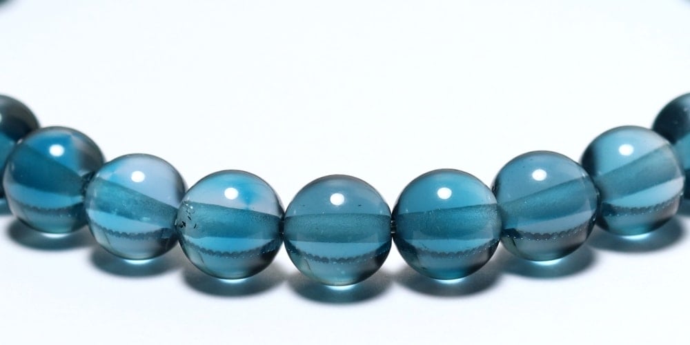 トップクォリティ]ロンドンブルートパーズブレスレット（約7mm玉