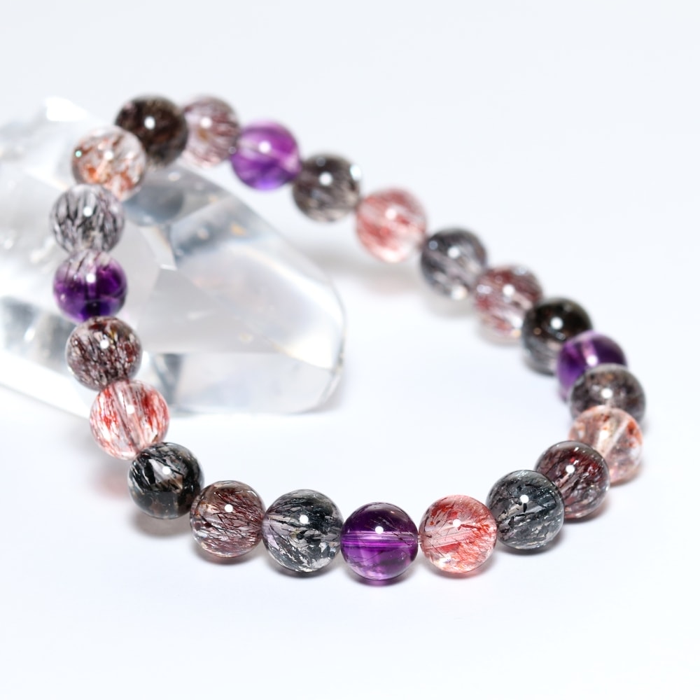 トップクォリティ]ミックススーパーセブンブレスレット（約8mm玉