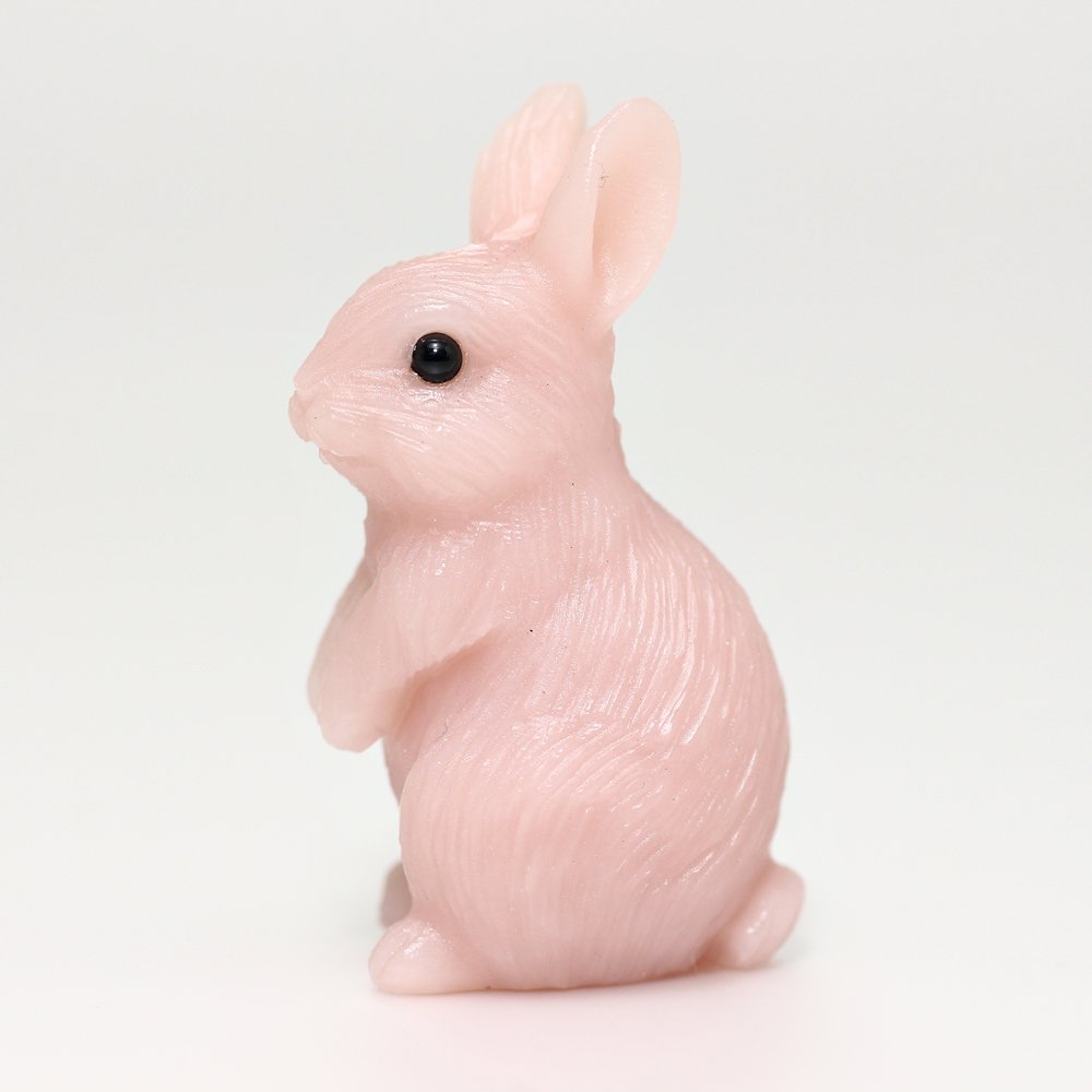 高品質]ピンクタルク彫刻うさぎ（置物） - 埼玉県吉川市の天然石専門店