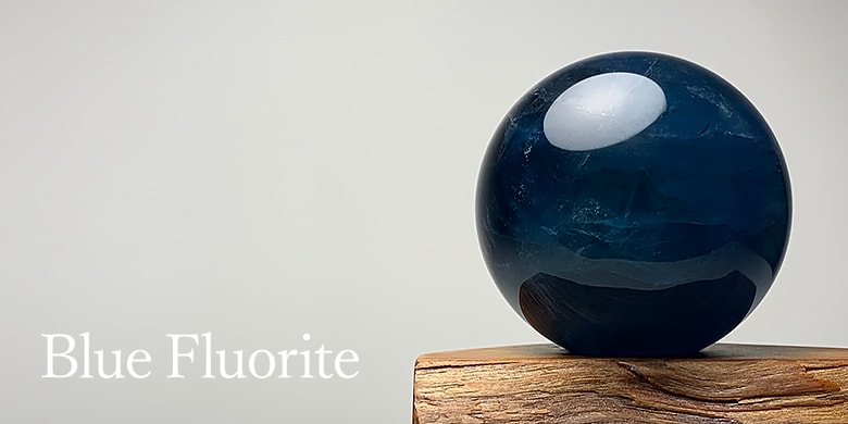 ブルーフローライト丸玉（スフィア、球体石） - 埼玉県吉川市の天然石