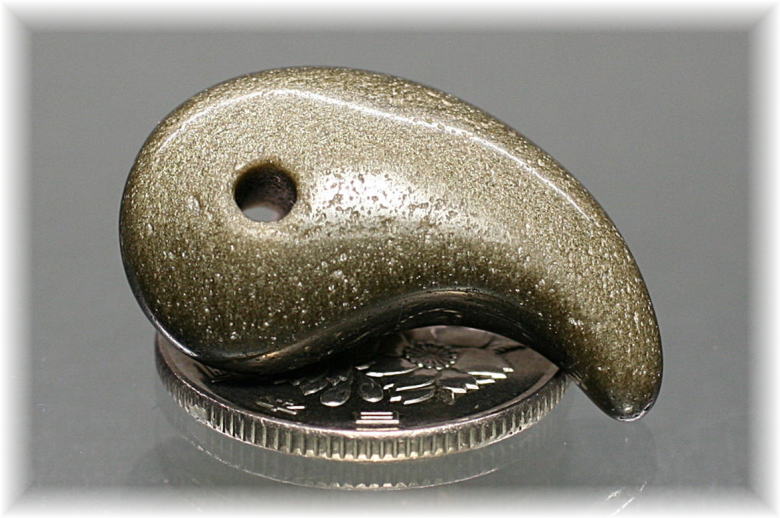 メキシコ産]ゴールデンオブシディアン勾玉（黒曜石） - 埼玉県吉川市の