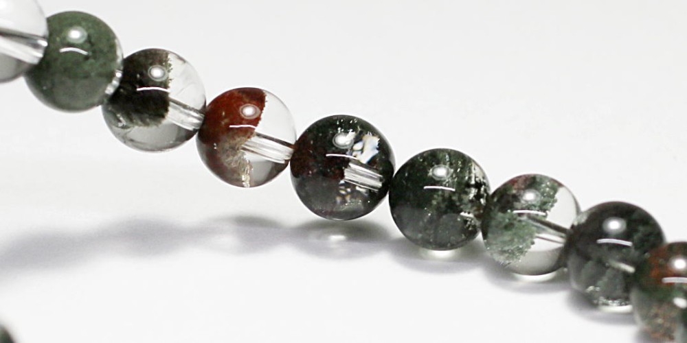 高品質++]グリーンガーデンクォーツブレスレット/ガーデン水晶（約7.5