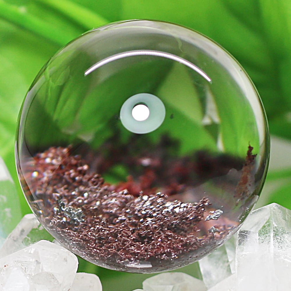 トップクォリティ]ガーデンクォーツ丸玉/ガーデン水晶スフィア（球体