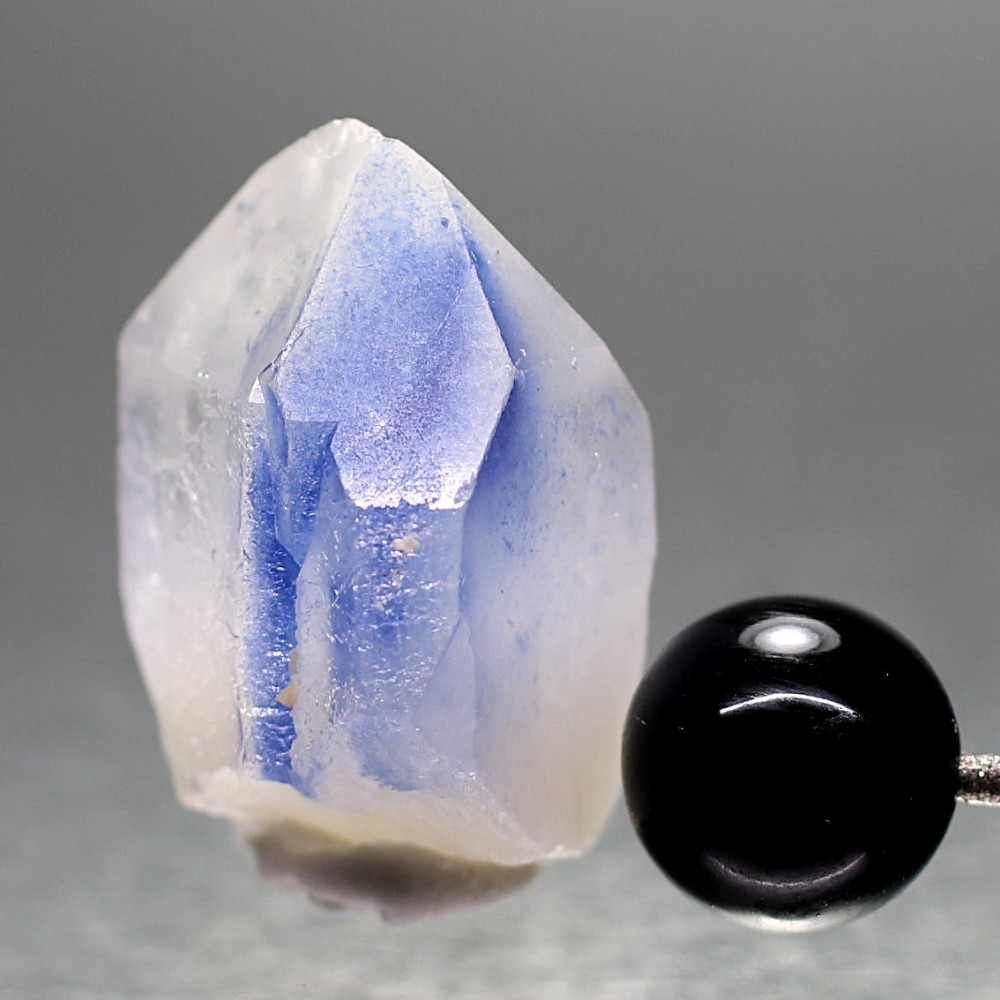 ブラジル産]デュモルチェライトインクォーツ原石ナチュラルポイント