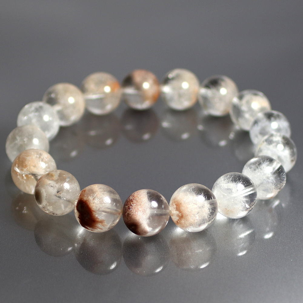 激レア]ファントムデュモルチェライトインクォーツブレスレット（約